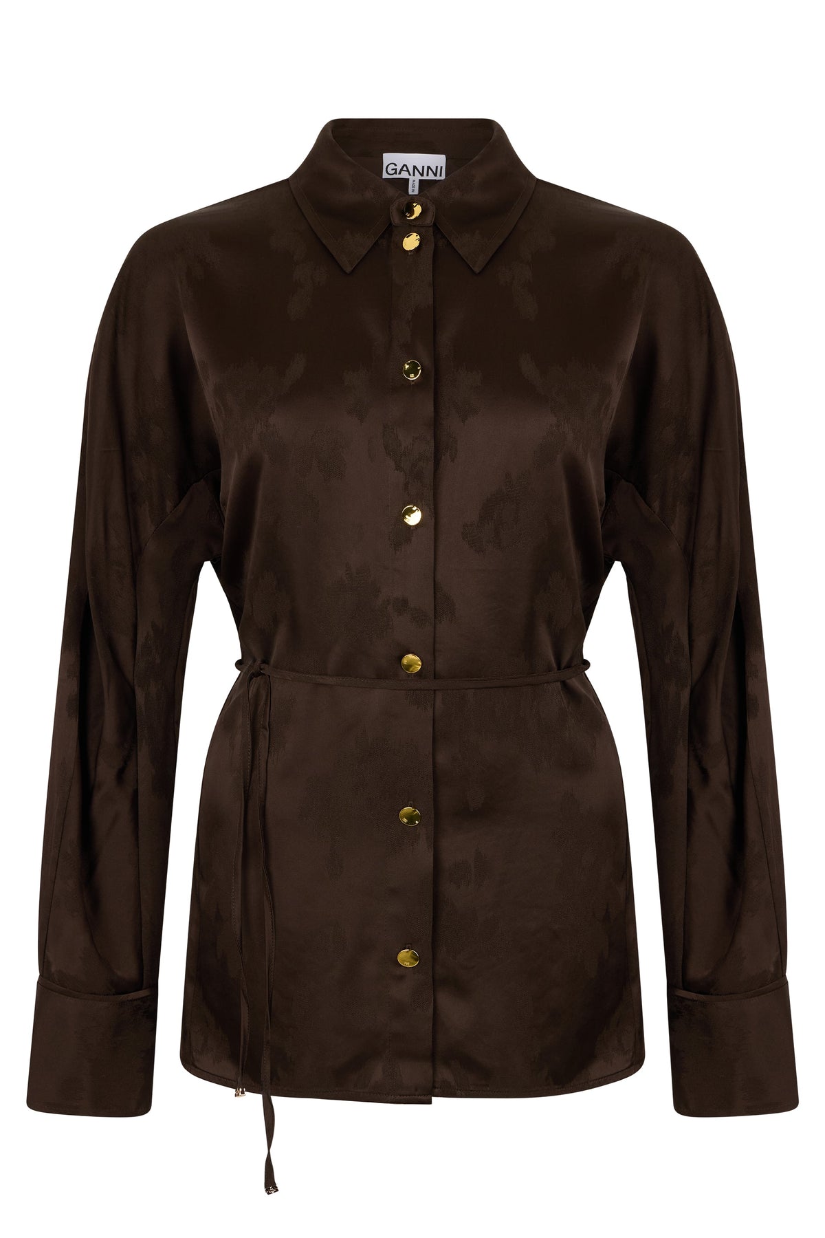 Satin shirt with jacquard effect RTW