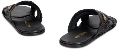 Woven leather sandals SHOES