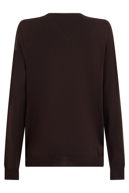 Virgin wool sweater with V-neck RTW