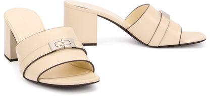 Heeled sandal in leather LeeLee SHOES