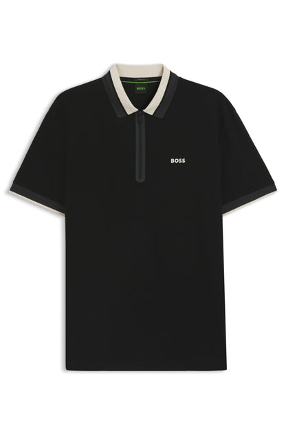 Cotton polo with zip RTW