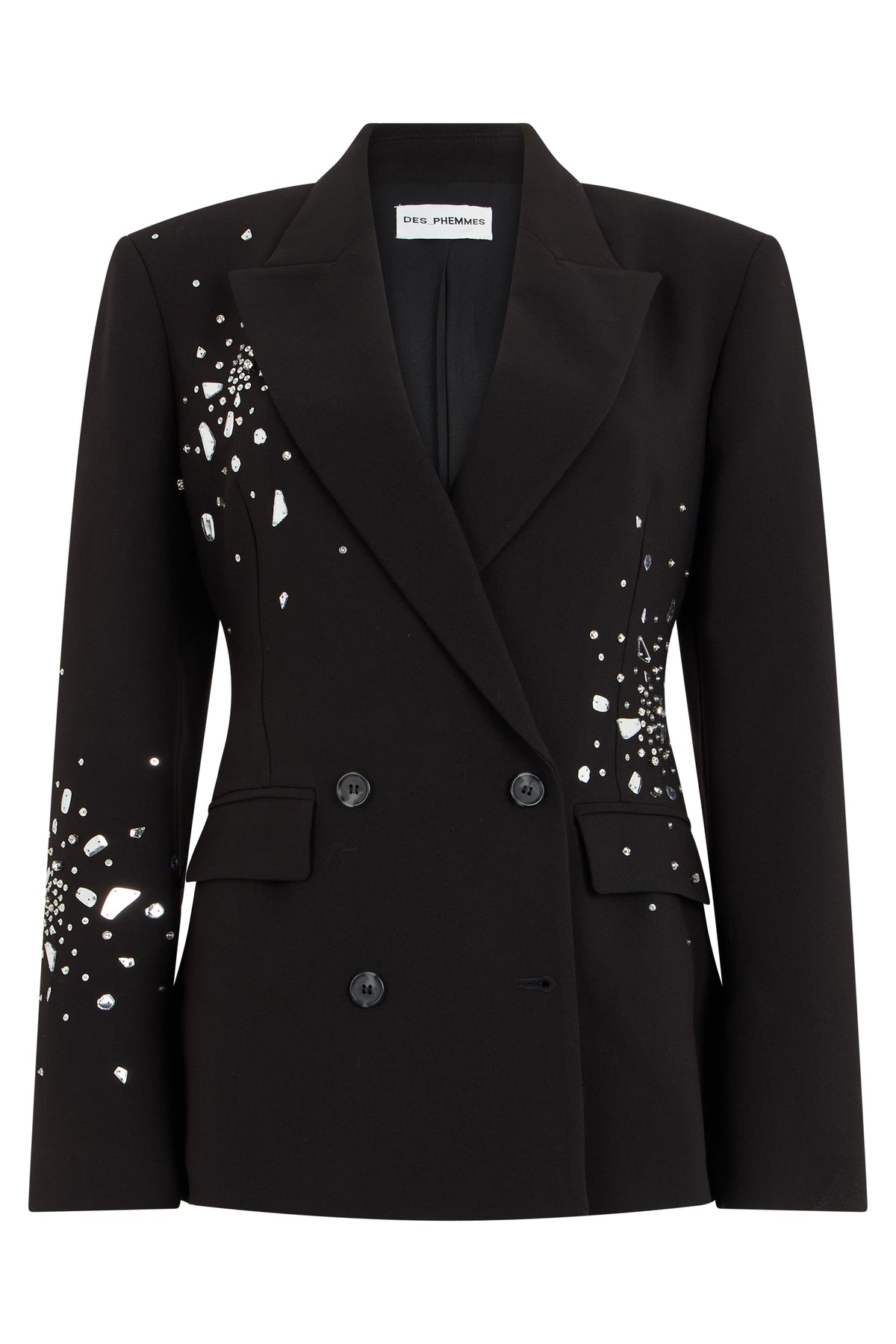 Double-breasted jacket with crystals RTW
