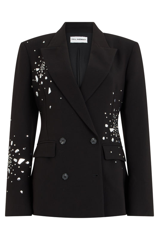 Double-breasted jacket with crystals RTW