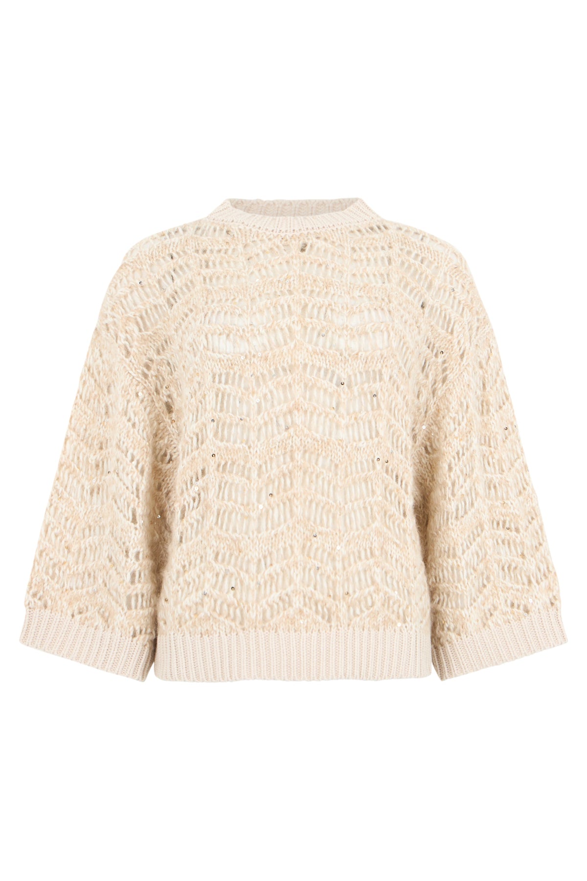 Lace sweater with sequins RTW