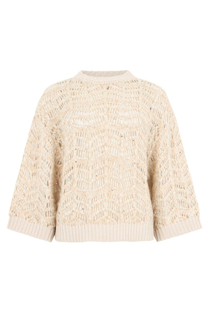 Lace sweater with sequins RTW