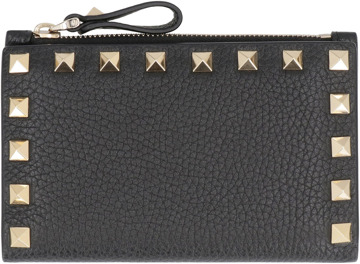 Valentino Garavani Rockstud leather card holder