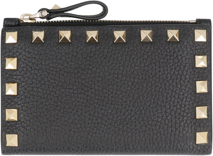 Valentino Garavani Rockstud leather card holder