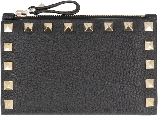 Valentino Garavani Rockstud leather card holder