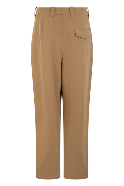 Loose-fitting pants in cotton blend RTW