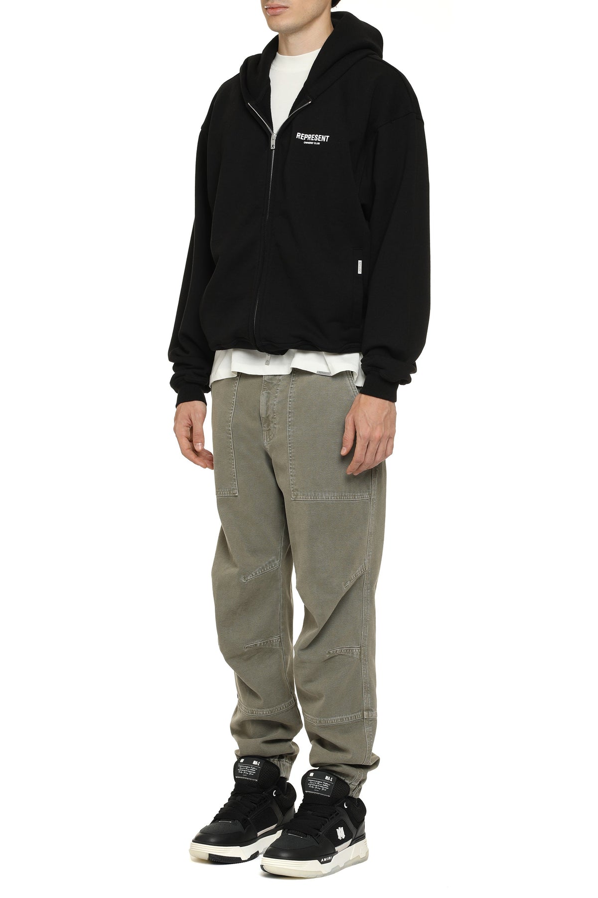 Full zip cotton hoodie RTW