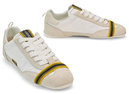 Canvas sneakers with leather trim SHOES
