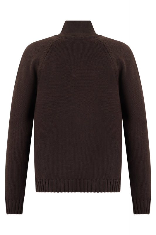 Sweater with polo collar in wool RTW