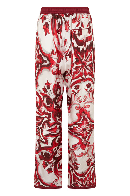 Printed silk trousers RTW