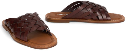 Braided leather ciabatta RTW
