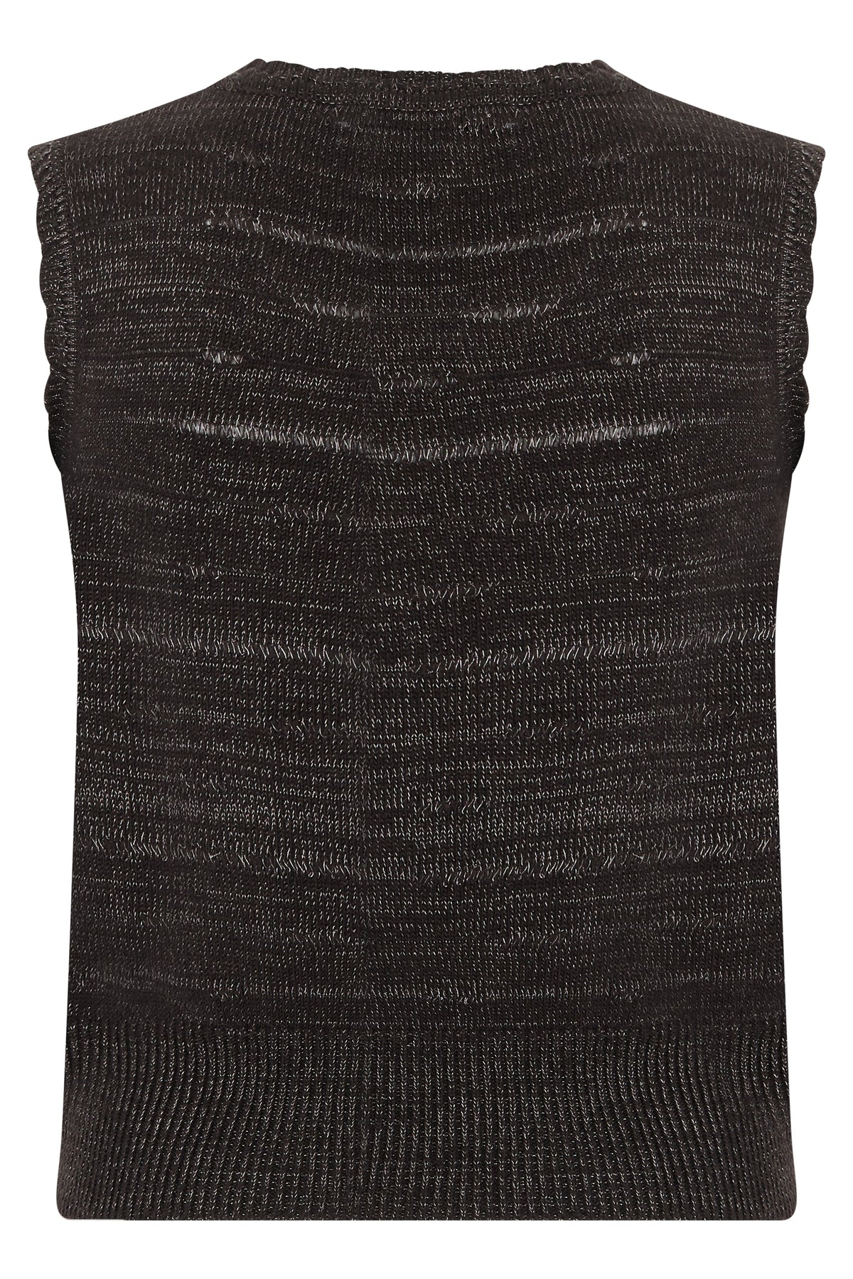 Sleeveless knit sweater with embroidered logo RTW