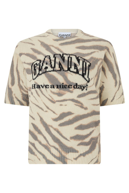 Wool printed T-shirt RTW
