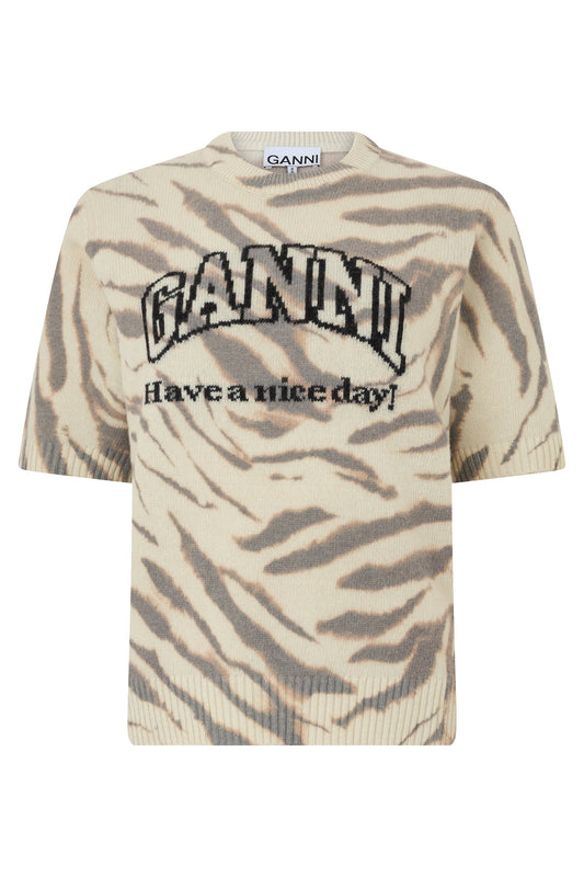 Wool printed T-shirt RTW