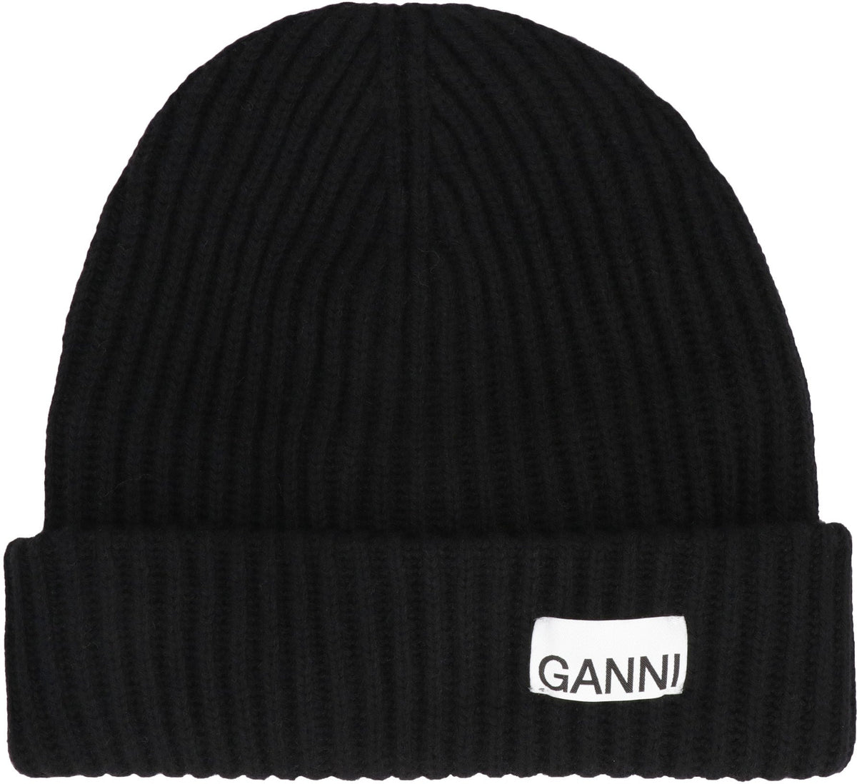 GANNI Ribbed knit beanie