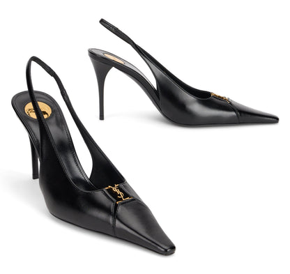 Décolleté slingback Babylone Breteuil in leather RTW