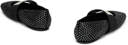 Sliced square ballerinas with rhinestones SHOES