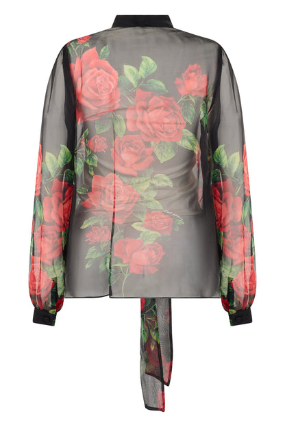 Chiffon silk floral blouse RTW