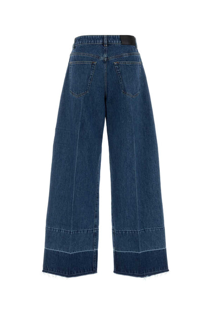 Givenchy Raw edge wide leg denim trousers
