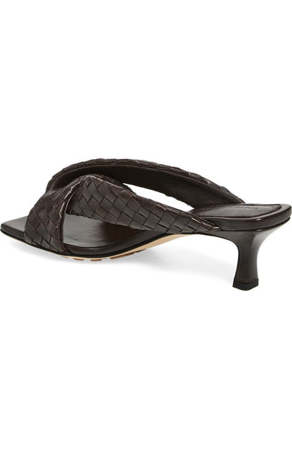 Bottega Veneta Riva sandal kitten heel intreccio 8,5 cm