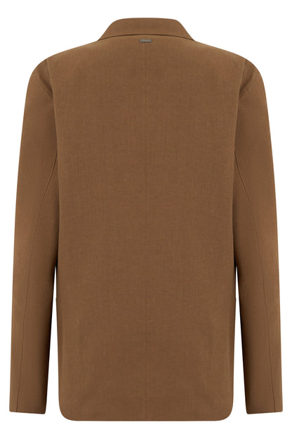 Blazer in blended cotton and linen RTW