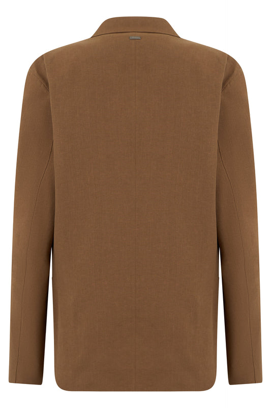 Blazer in blended cotton and linen RTW