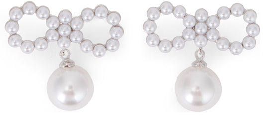 Earrings with bow and pearl RTW