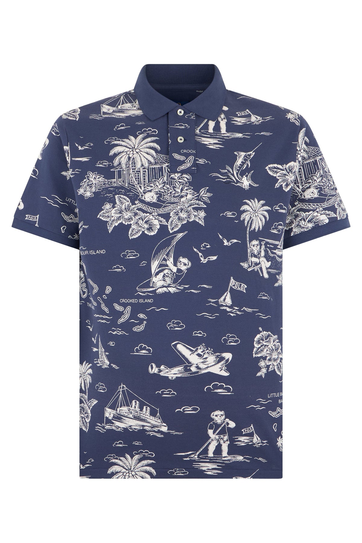 Cotton polo with print RTW