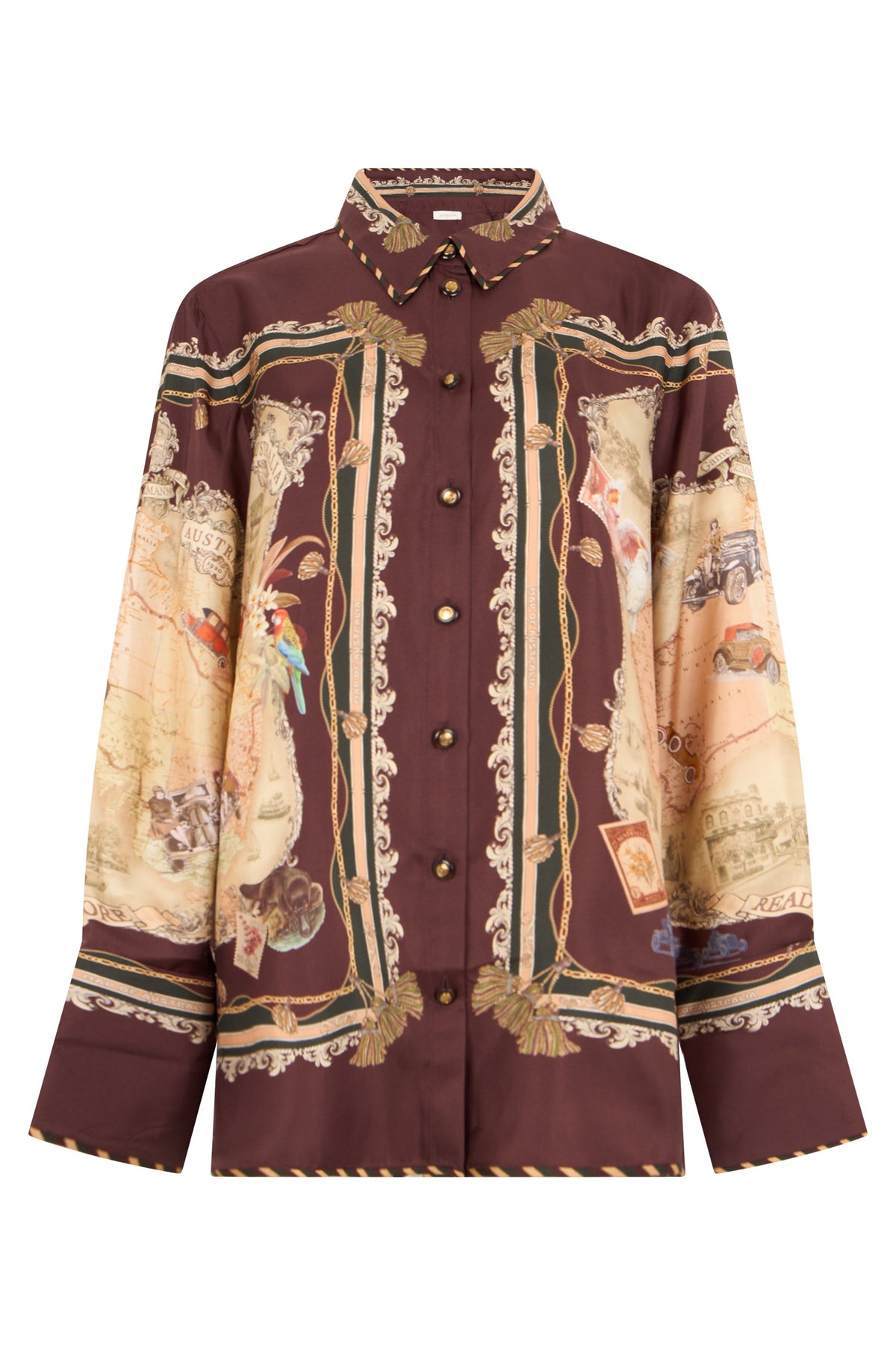 Silk shirt with printed pattern RTW