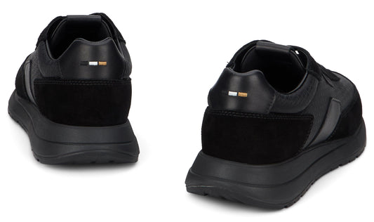 Low-top sneakers in leather and fabric SHOES