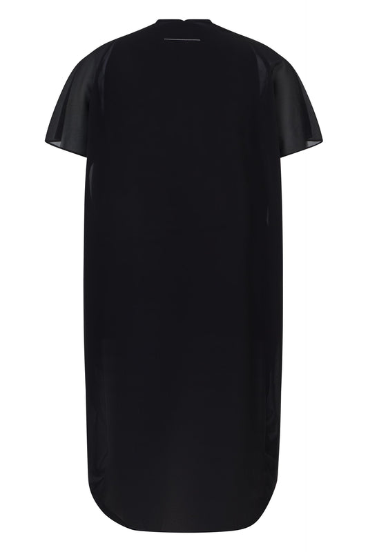 Asymmetric Dress with Draping RTW