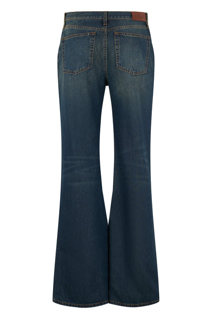 Denim pants made of cotton with clamp detail RTW