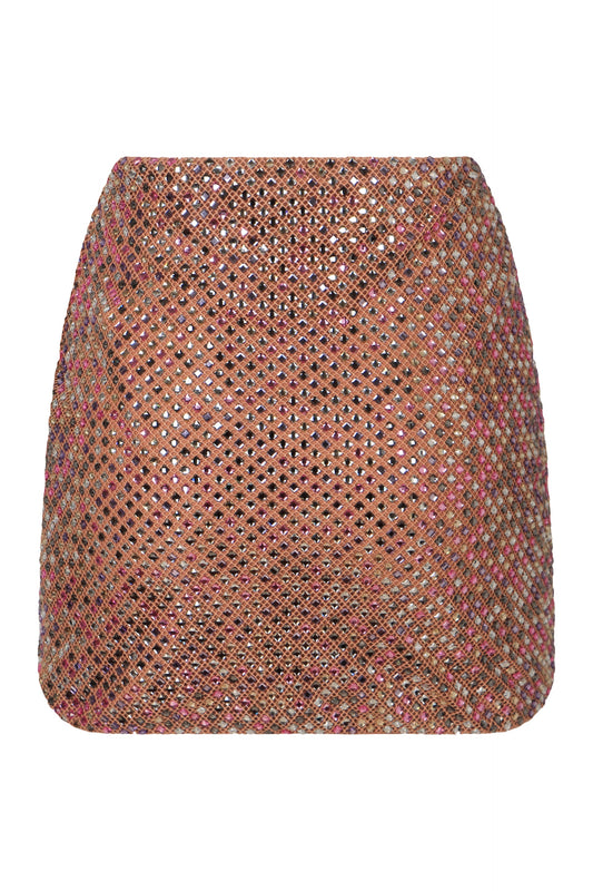Net skirt with rhinestones RTW