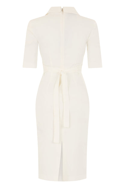 Fitted midi dress with bow RTW