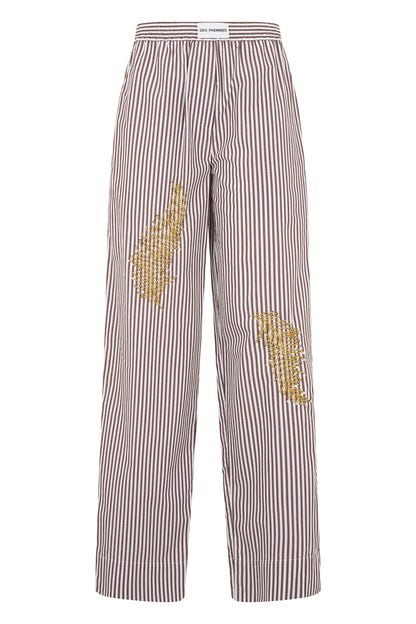 Striped pants with rhinestones RTW