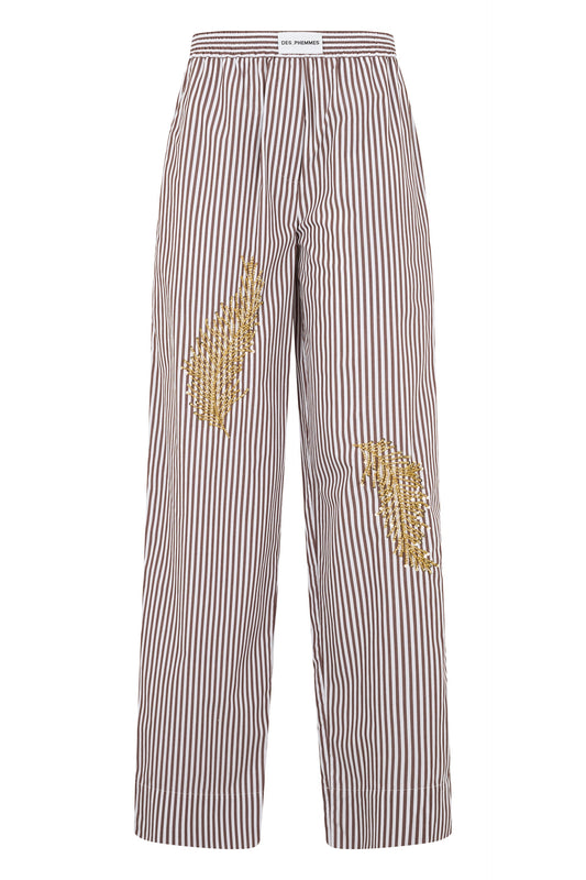 Striped pants with rhinestones RTW