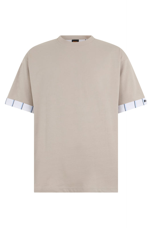 Cotton T-shirt with contrast sleeves RTW