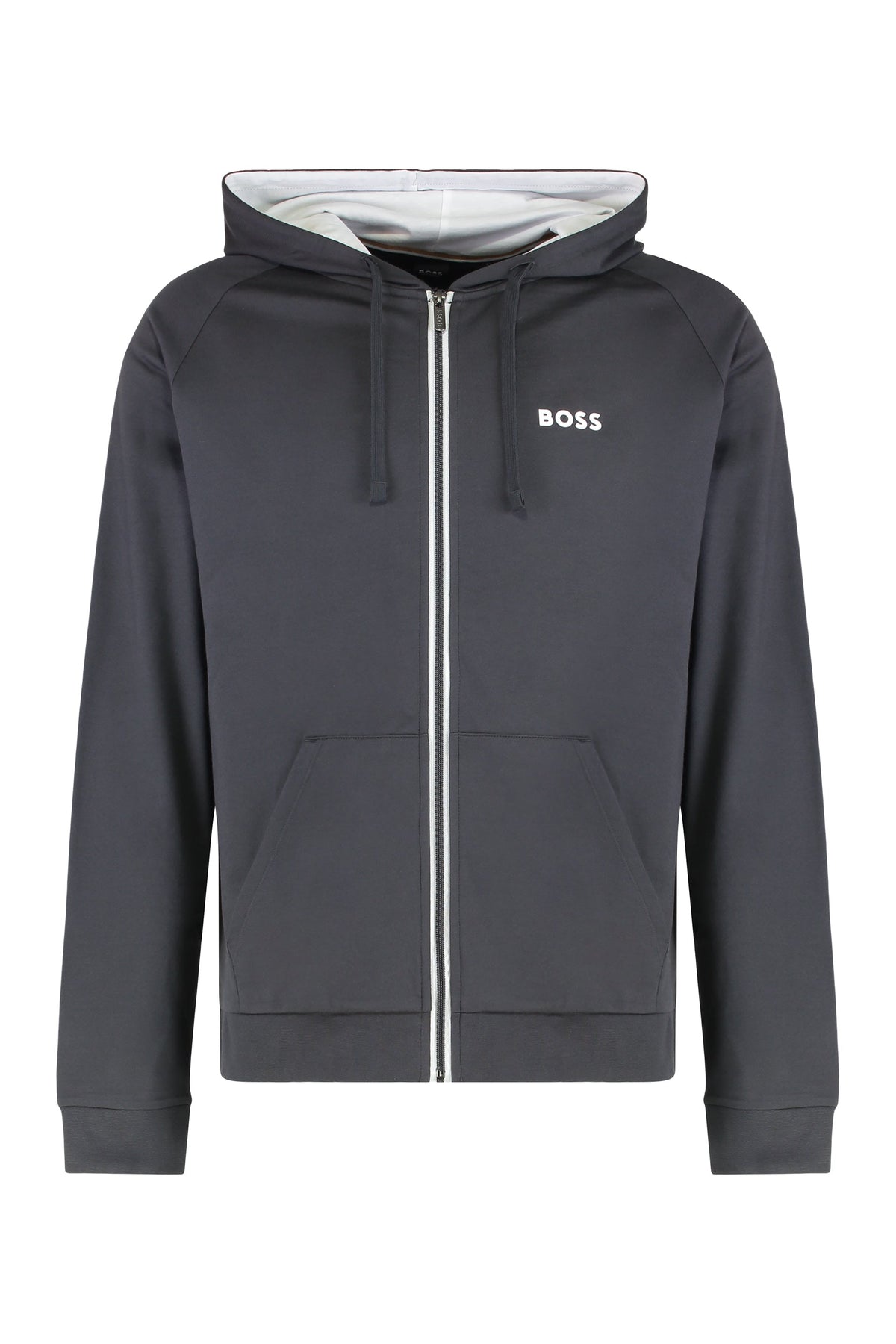 Hooded sweatshirt in cotton terry with zipper RTW