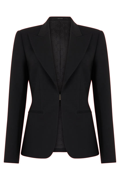 Single-breasted blazer in stretch wool RTW