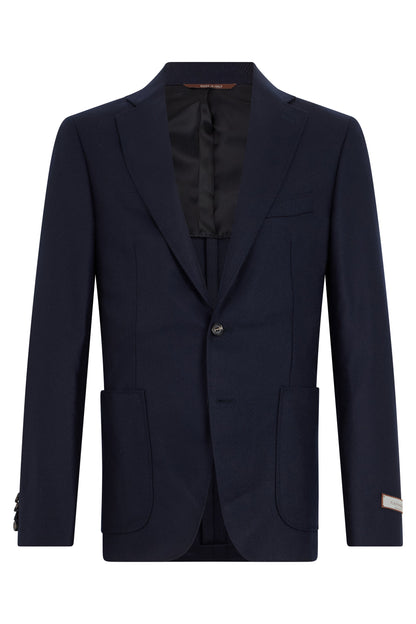 Single breasted jacket in a wool and silk blend RTW