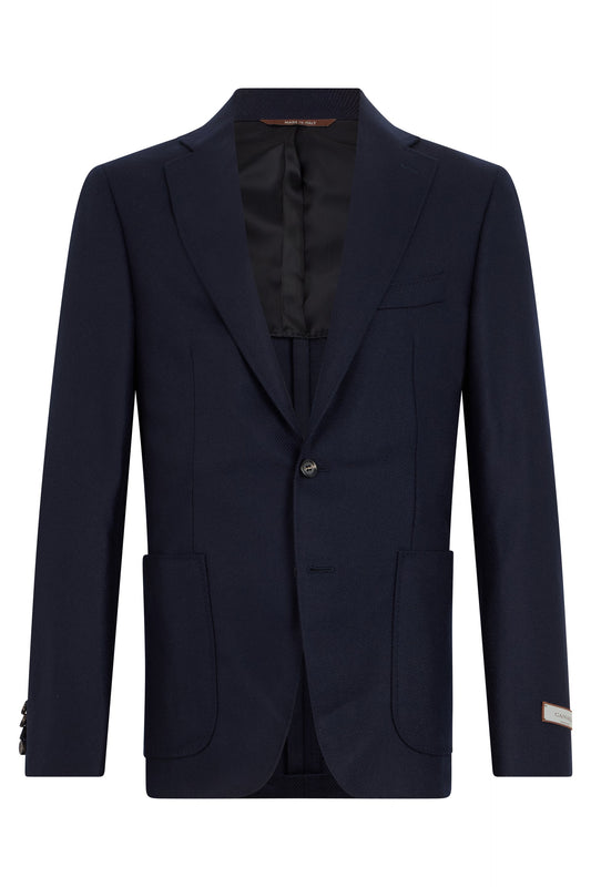 Single breasted jacket in a wool and silk blend RTW
