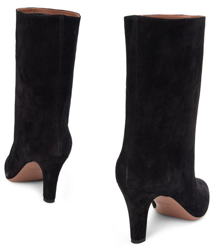 Suede ankle boot with heel SHOES