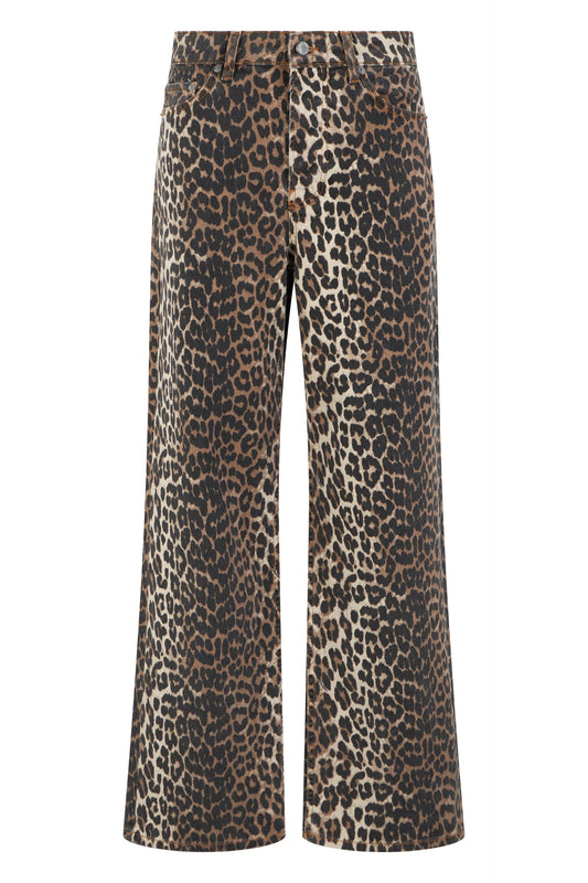 Animal print jeans in stretch cotton RTW