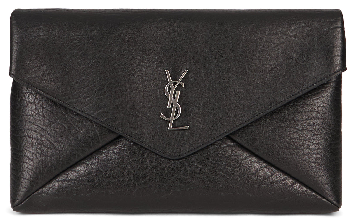 Leather clutch with logo BAGS