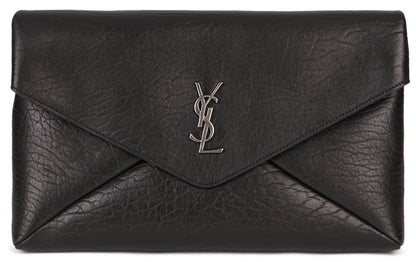 Leather clutch with logo BAGS