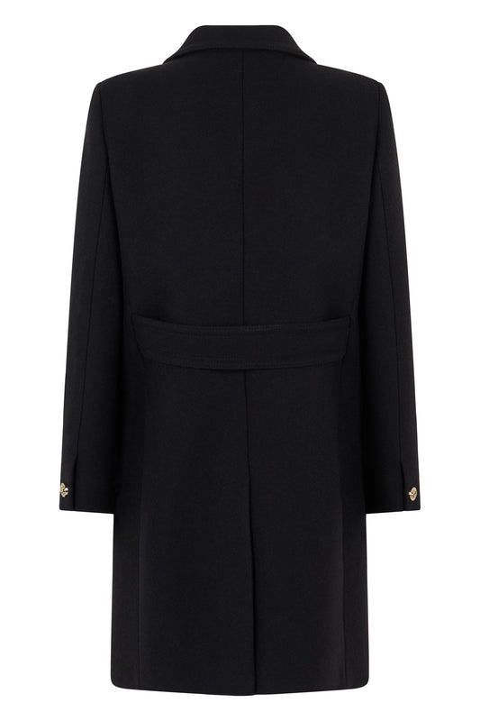 Wool batavia coat with patch RTW