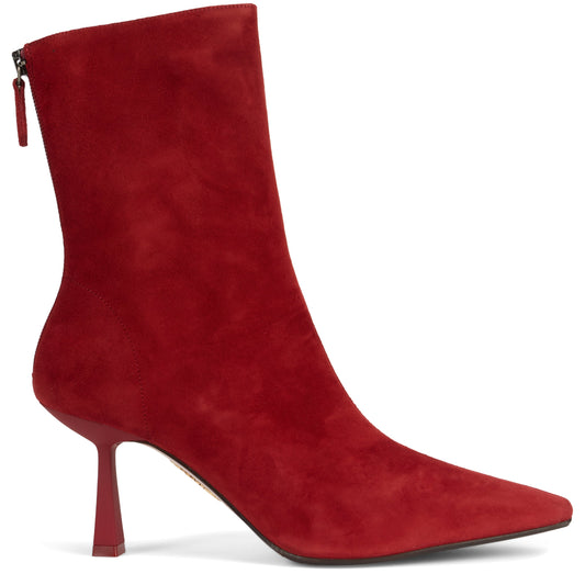 High-heeled boots in suede SHOES